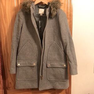J Crew gray wool coat